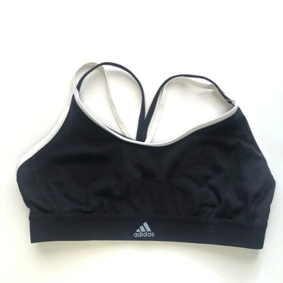 Adidas All Me black and white Sports Bra - Picture 5 of 8